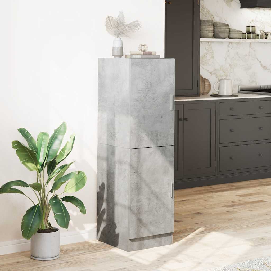 køkkenskab 38x41,5x131,5 cm konstrueret træ betongrå