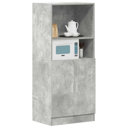 køkkenskab 57x41,5x131,5 cm konstrueret træ betongrå