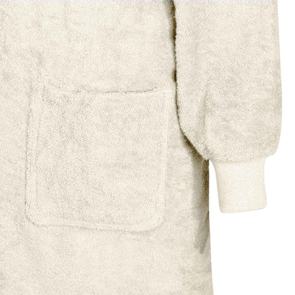 Tæppe-hoodie KINN Creme XXL Bomuld