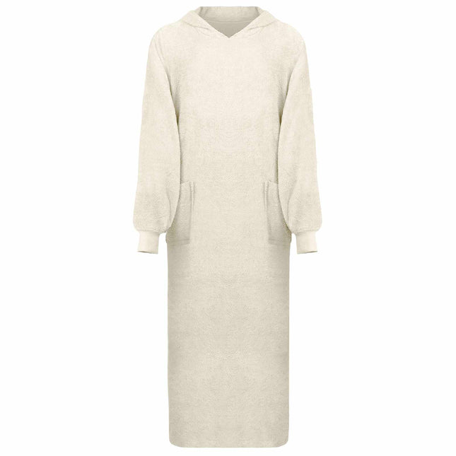 Tæppe-hoodie KINN Creme XXL Bomuld