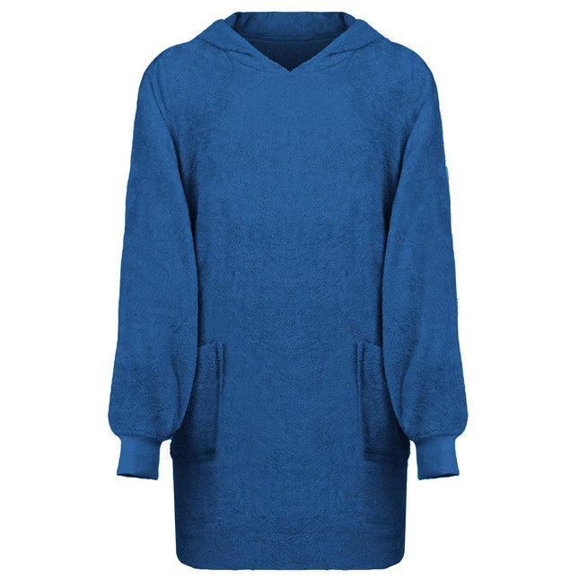 Tæppe-hoodie KINN Marineblå L Bomuld