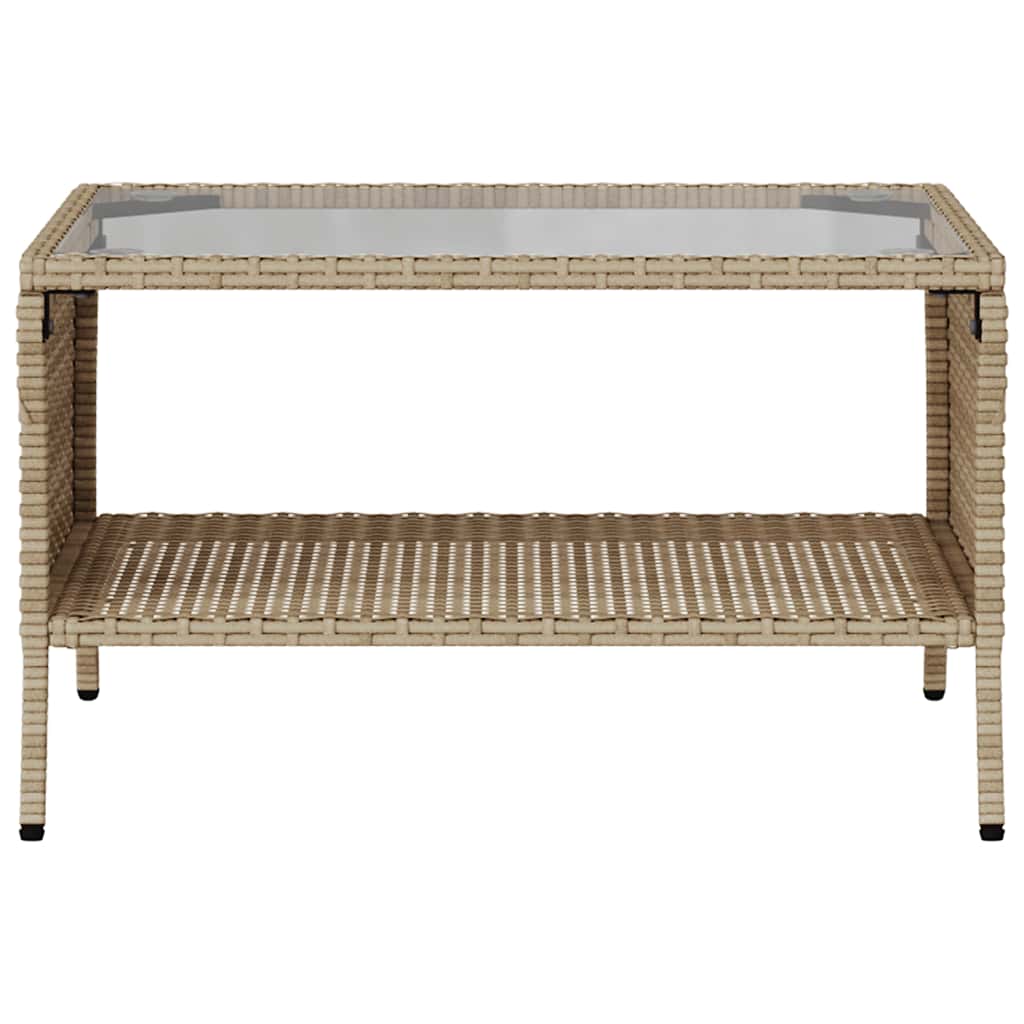 2-personers sofa med hynder og bord polyrattan beige