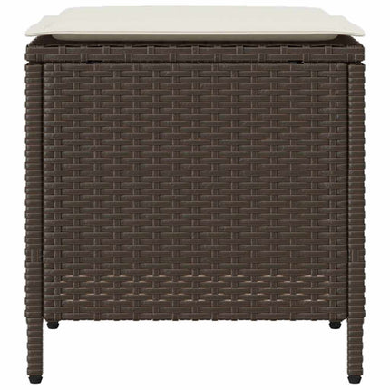 sofasæt til haven 4 dele med hynder polyrattan brun