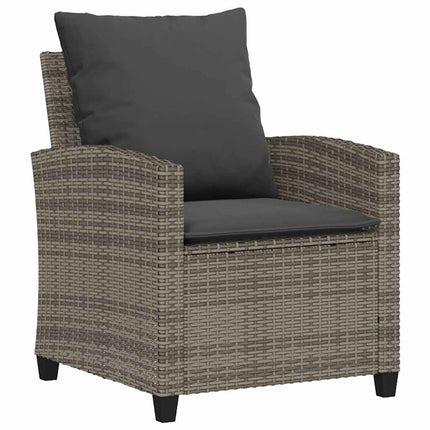 sofasæt til haven 4 dele med hynder polyrattan grå