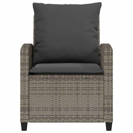 sofasæt til haven 4 dele med hynder polyrattan grå