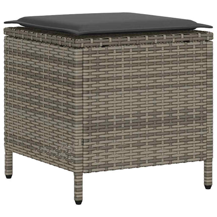sofasæt til haven 4 dele med hynder polyrattan grå