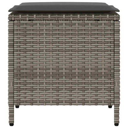 sofasæt til haven 4 dele med hynder polyrattan grå
