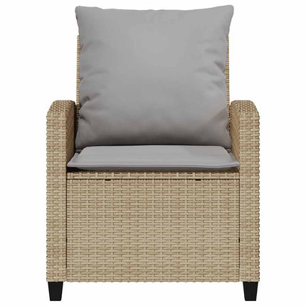 sofasæt til haven 4 dele med hynder polyrattan beige