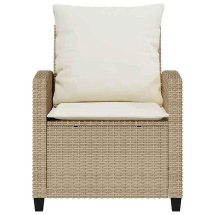 sofasæt til haven 4 dele med hynder polyrattan beige
