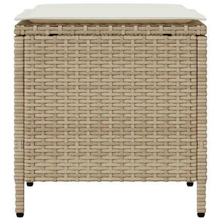 sofasæt til haven 4 dele med hynder polyrattan beige