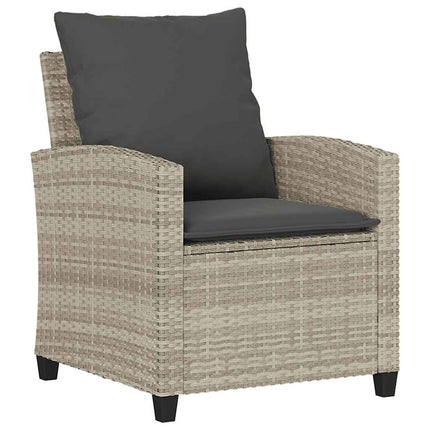 sofasæt til haven 4 dele med hynder polyrattan lysegrå