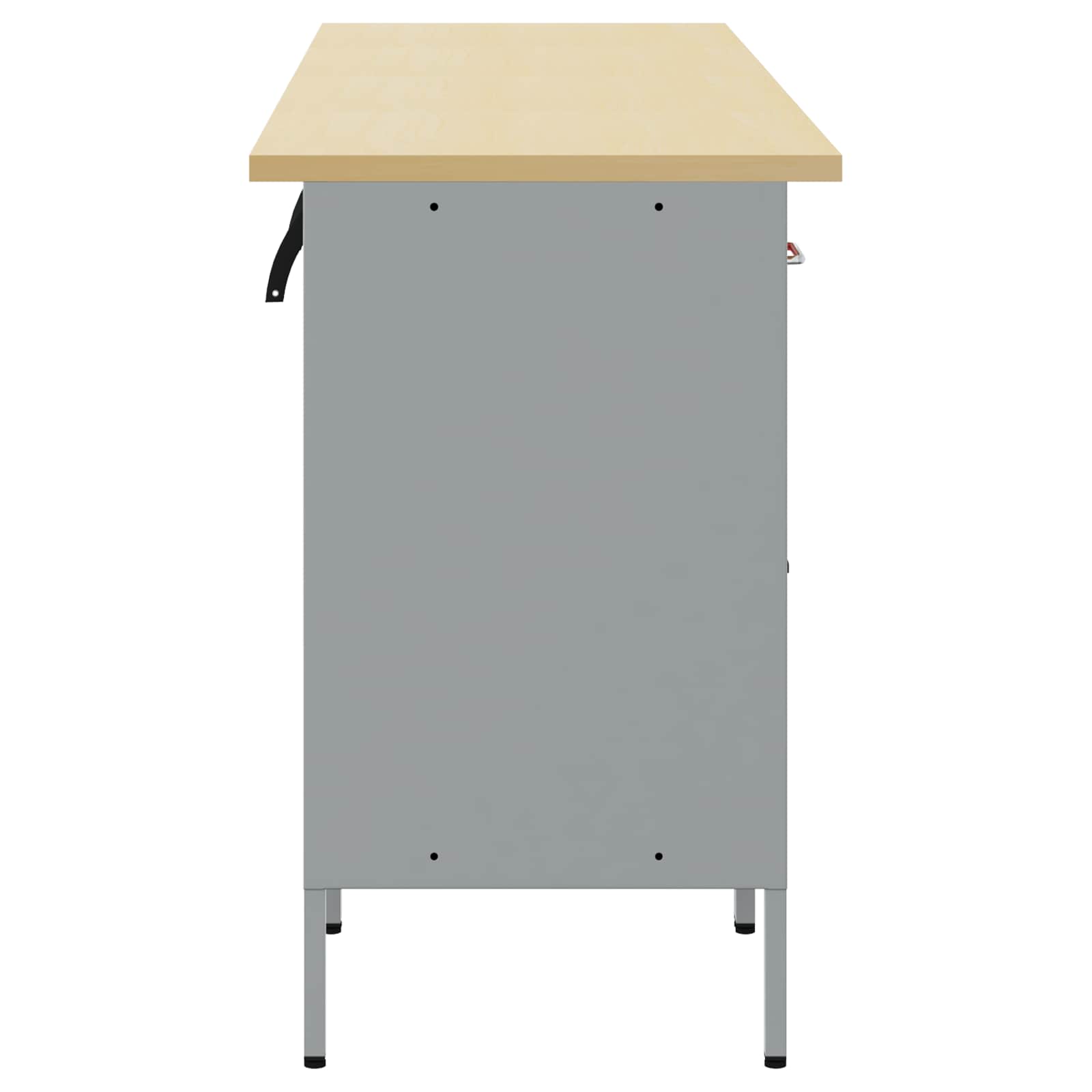 Arbejdsskab med skuffe 4 pcs Rød og Grå 200 x 55 x 85 cm