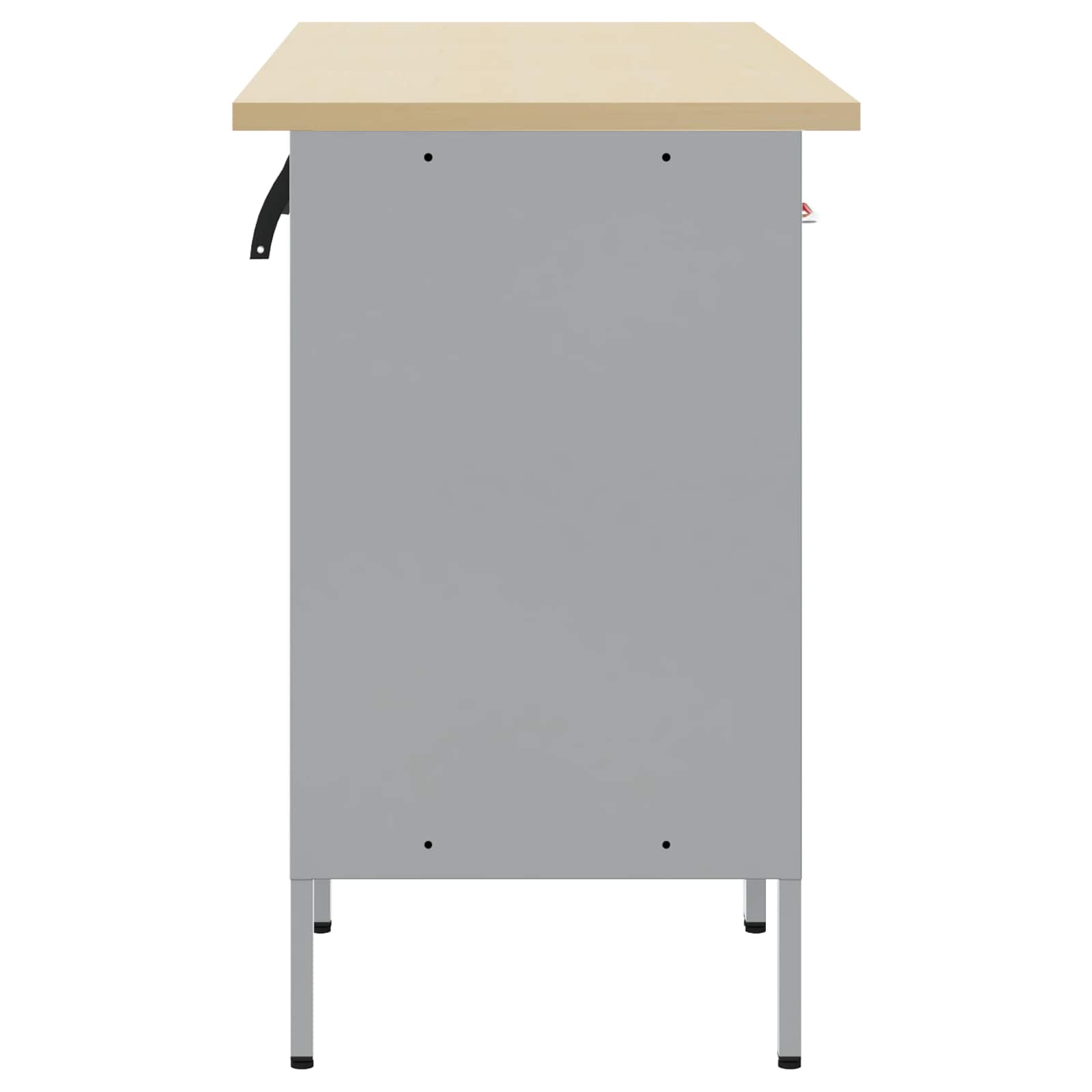 Arbejdsskab med skuffe 4 pcs Rød og Grå 200 x 55 x 85 cm