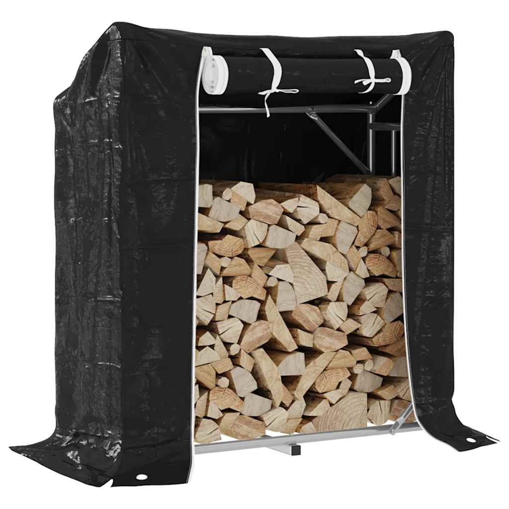 Brændestativ Med Regnslag Galvaniseret Stål - 100.5 x 40.5 x 110.5 cm