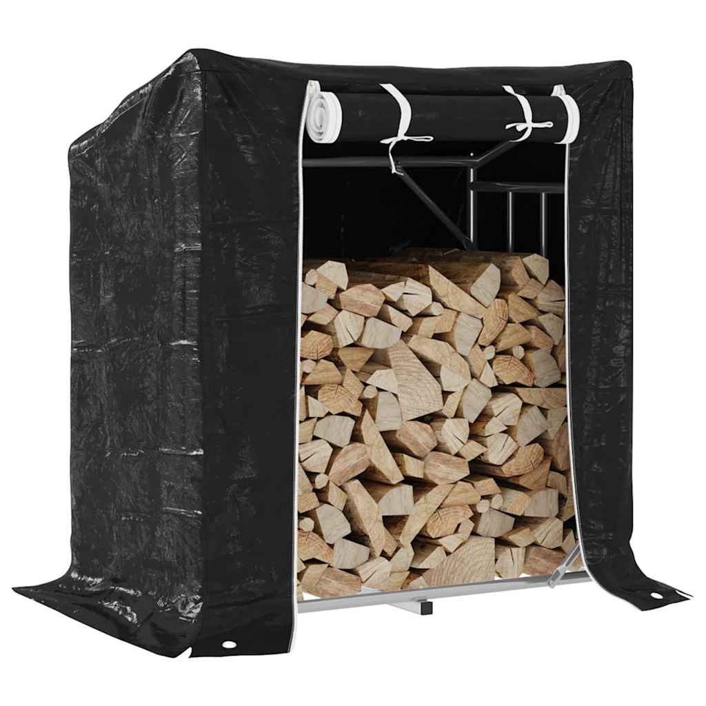 Brændestativ med regnslag 101 × 61 × 110,5 cm - galvaniseret stål