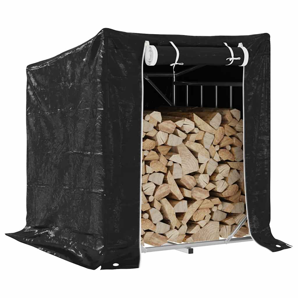 Brændestativ Med Regnslag Galvaniseret Stål - 100.5 x 80.5 x 110.5 cm