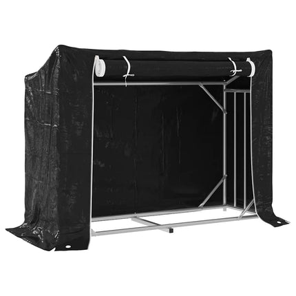 brændestativ med regnslag 151x60,5x110,5 cm galvaniseret stål