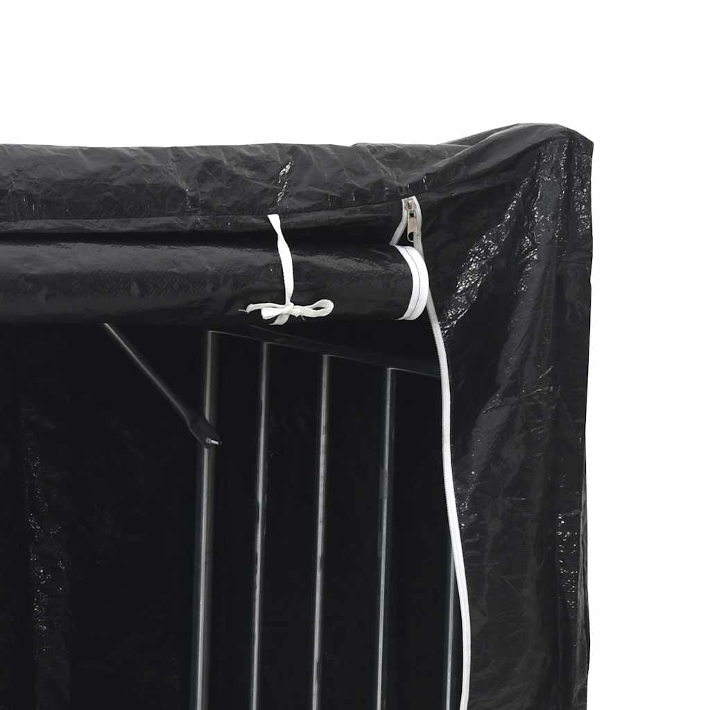 brændestativ med regnslag 200,5x80,5x110,5 cm galvaniseret stål