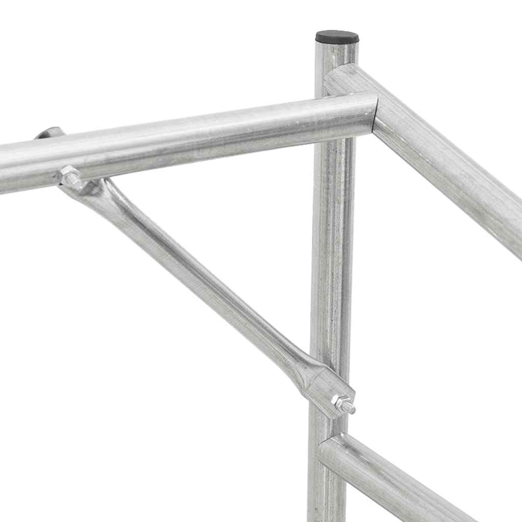 brændestativ med regnslag 200,5x100,5x110,5cm galvaniseret stål