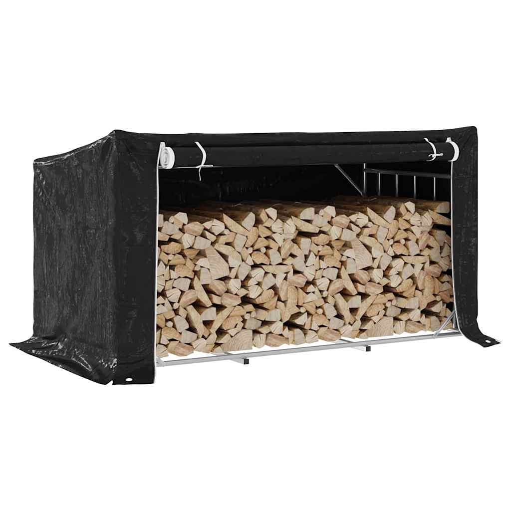Brændestativ med regnslag - galvaniseret stål 200,5 × 100,5 × 110,5 cm