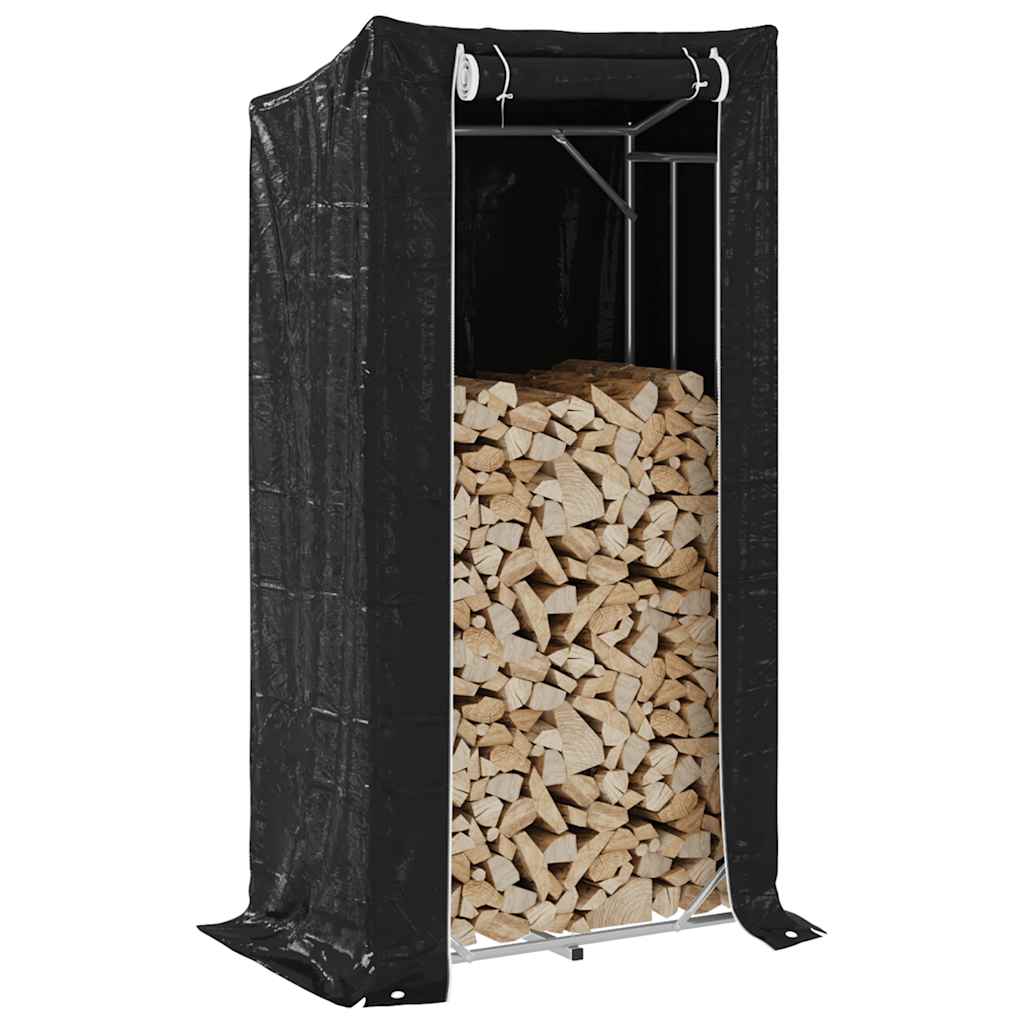 Brændestativ med regnslag 100×60×200 cm - galvaniseret stål