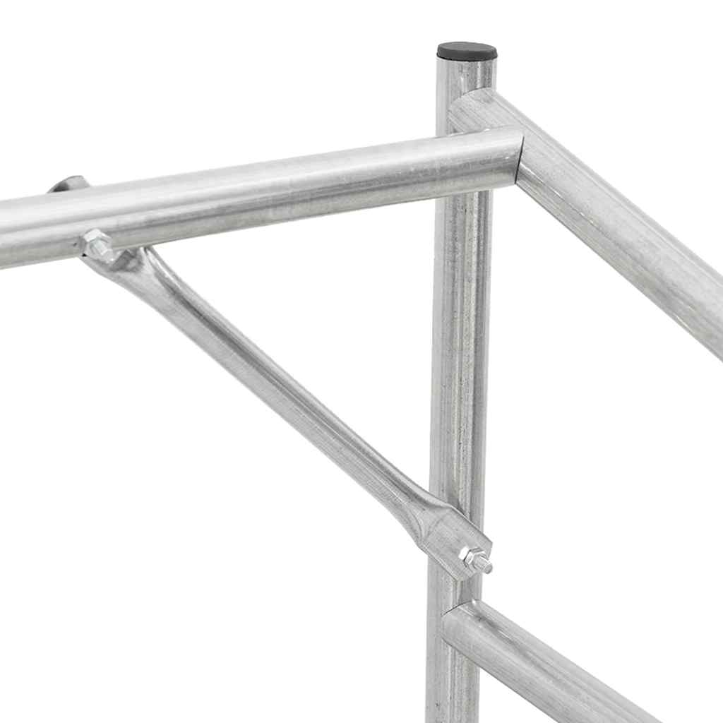 brændestativ med regnslag 100x80x200 cm galvaniseret stål