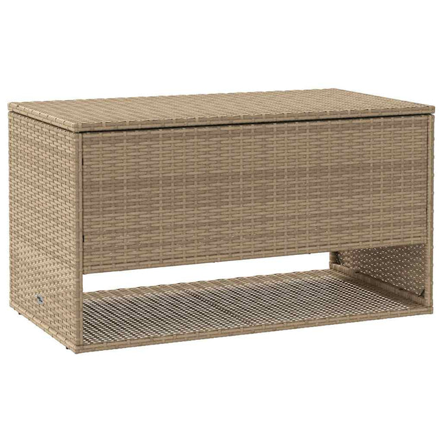 udendørs hyndeboks 100x55x55,5 cm polyrattan beige