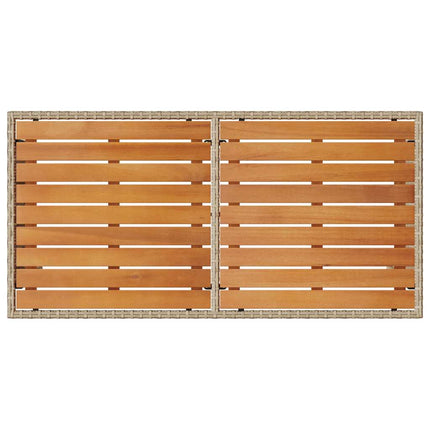 spisebordssæt til haven 3 dele med hynder polyrattan beige