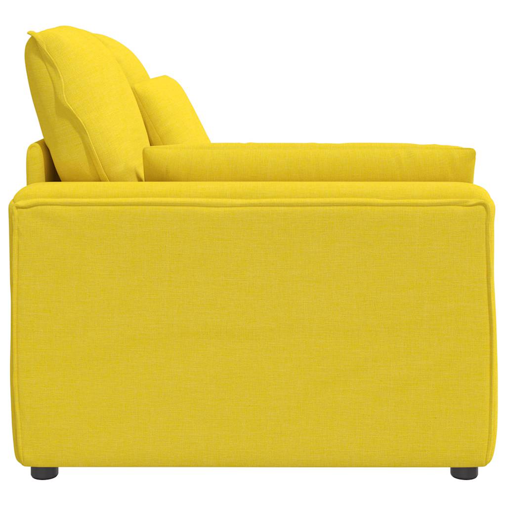 modulopbygget sofaarmlænsendemodul med hynder 100 cm lysegul