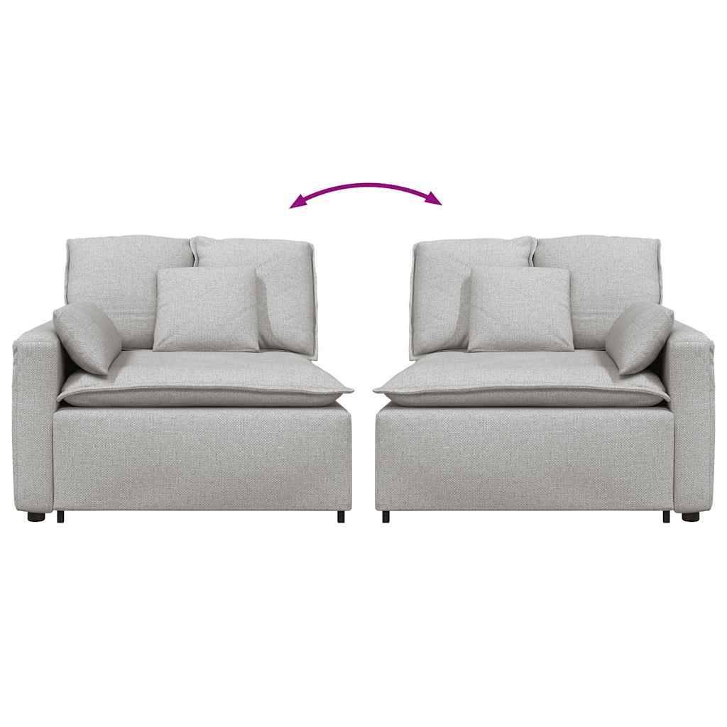 modulopbygget sofaarmlænsendemodul med hynder 100 cm skygrå