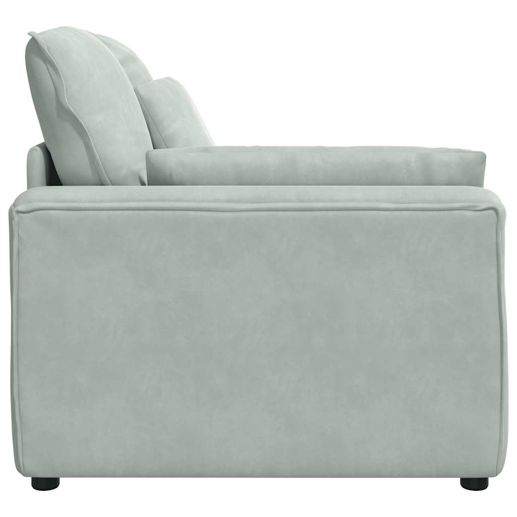 modulopbygget sofaarmlænsendemodul med hynder 100 cm lysegrå