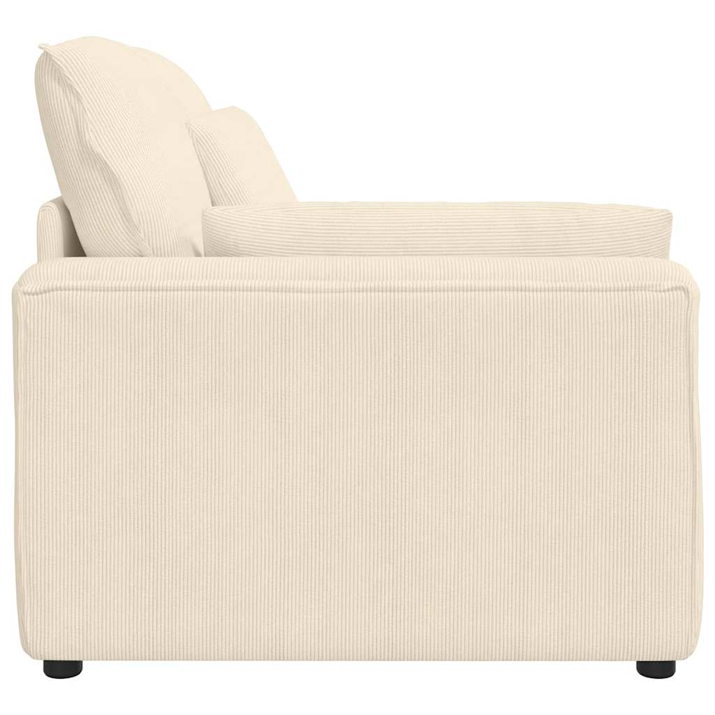 modulopbygget sofaarmlænsendemodul med hynder 100cm cremefarvet