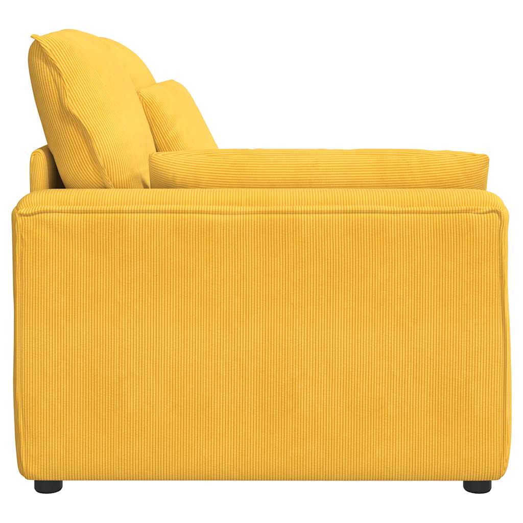 modulopbygget sofaarmlænsendemodul med hynder 100 cm lysegul