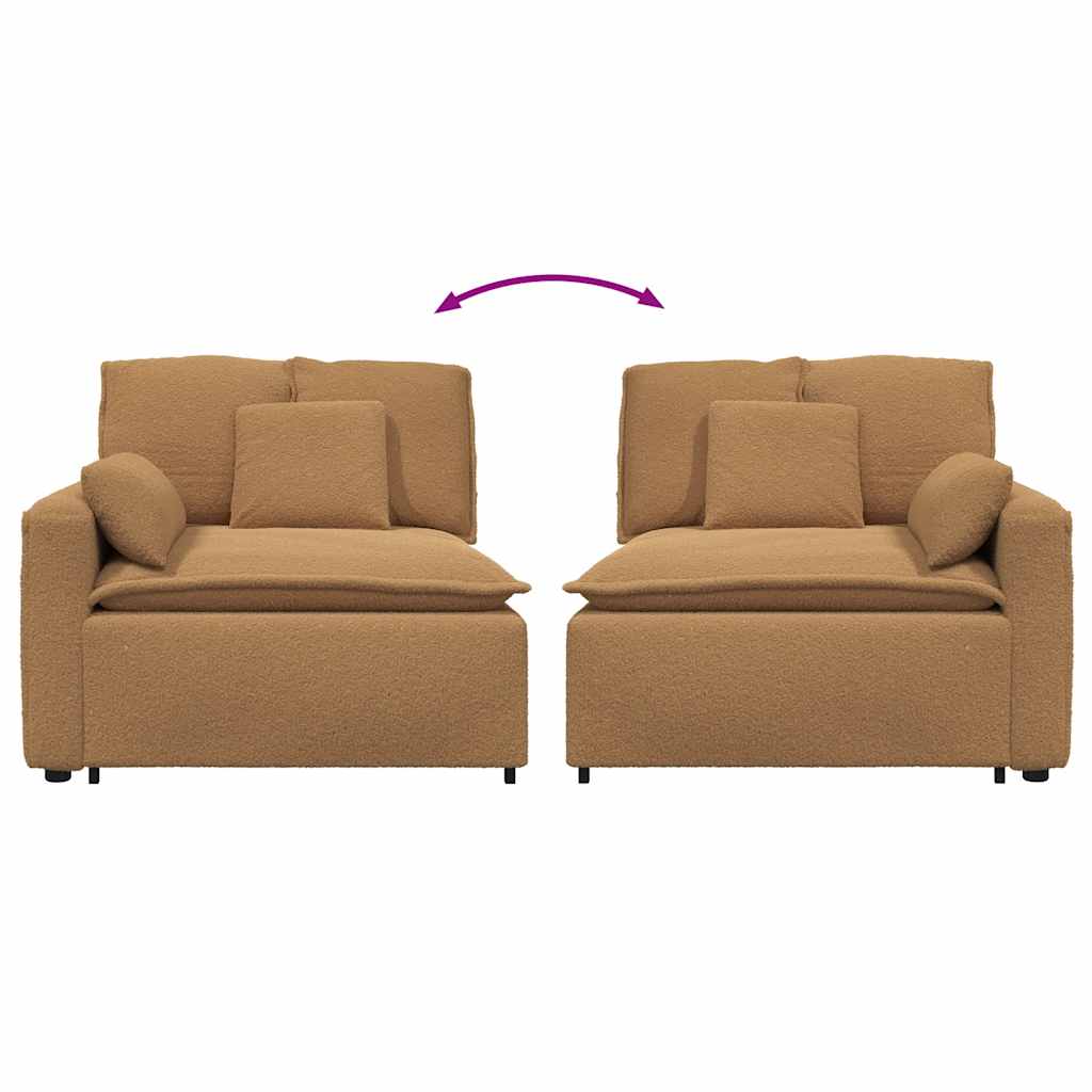 modulopbygget sofaarmlænsendemodul med hynder 100 cm beige