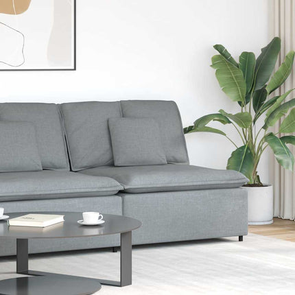 modulopbygget sofacentermodul med hynder 100 cm lysegrå