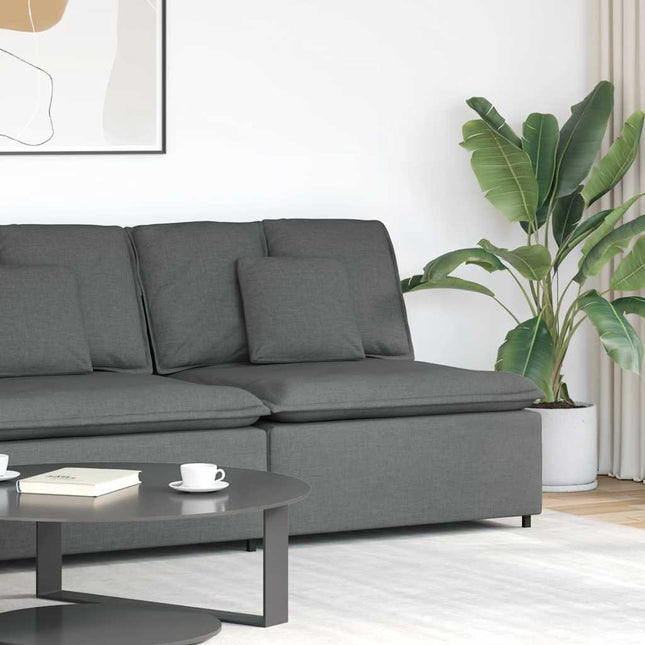 modulopbygget sofacentermodul med hynder 100 cm mørkegrå