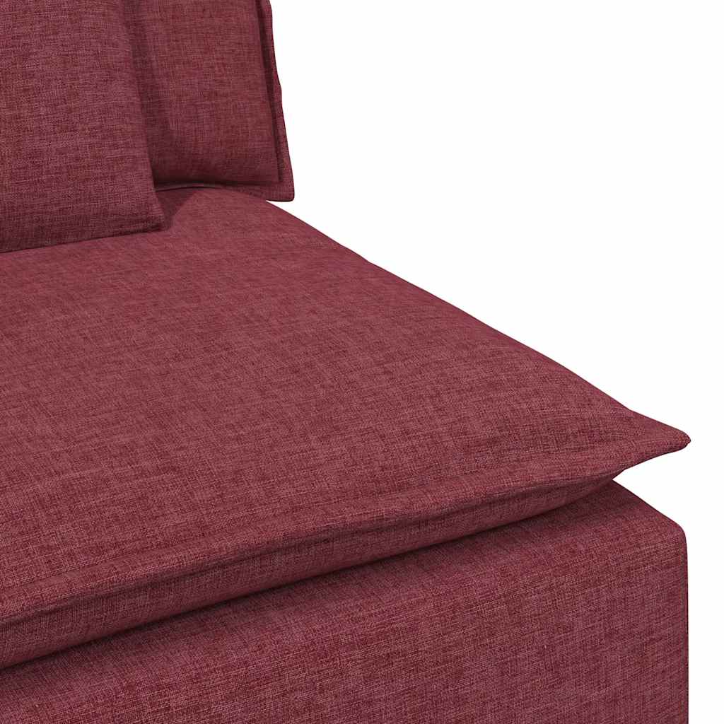 modulopbygget sofacentermodul med hynder 100 cm vinrød