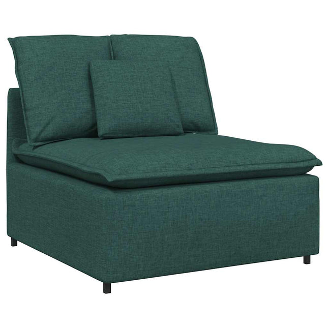modulopbygget sofacentermodul med hynder 100 cm mørkegrøn