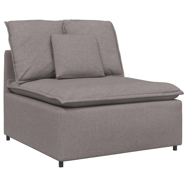 modulopbygget sofacentermodul med hynder 100 cm gråbrun