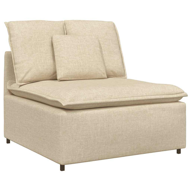 modulopbygget sofacentermodul med hynder 100cm cremefarvet