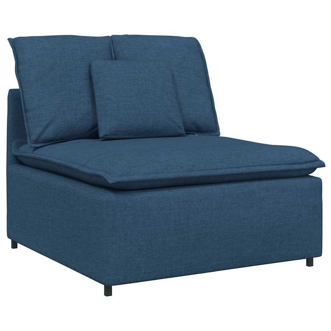 modulopbygget sofacentermodul med hynder 100 cm blå