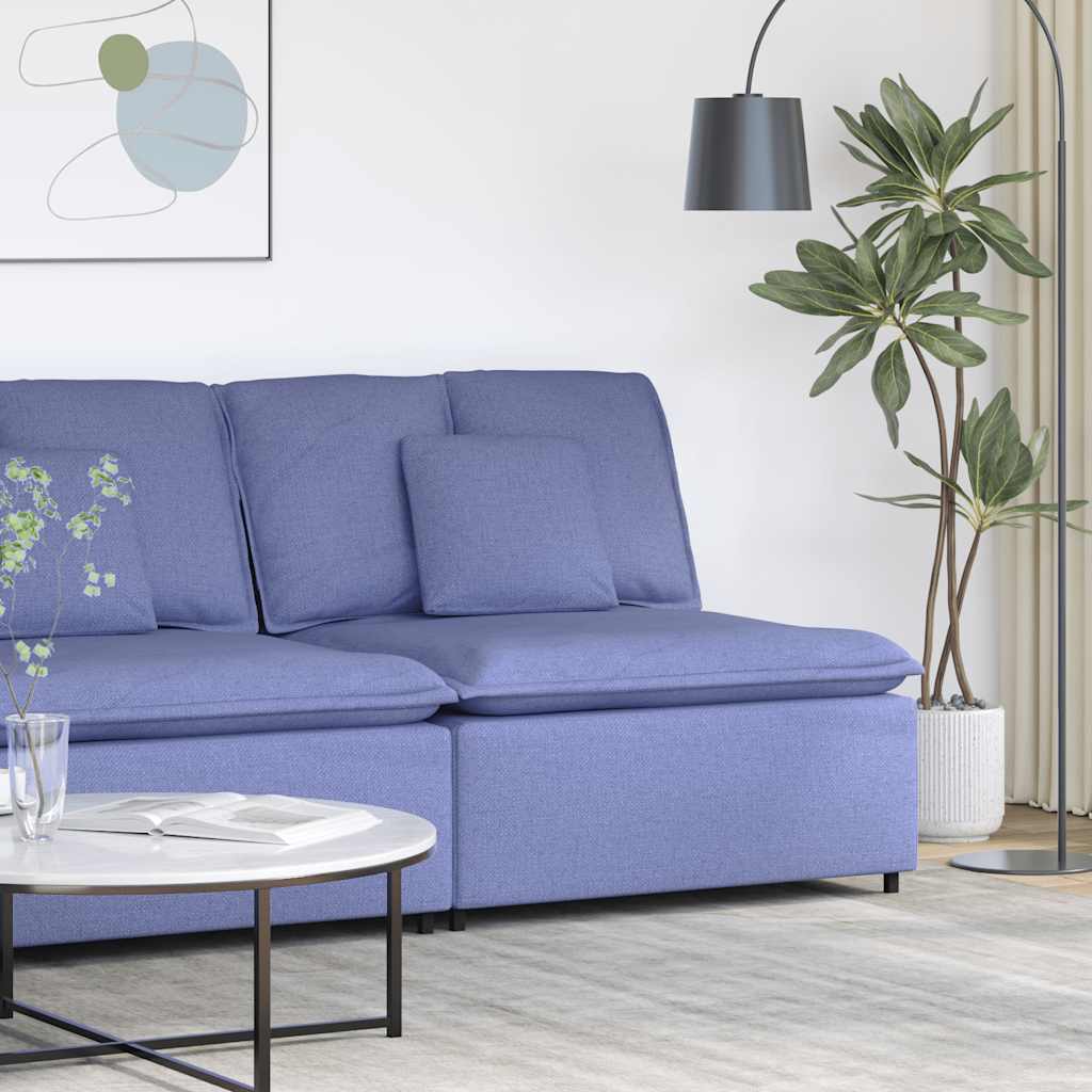 modulopbygget sofacentermodul med hynder 100 cm jeansblå
