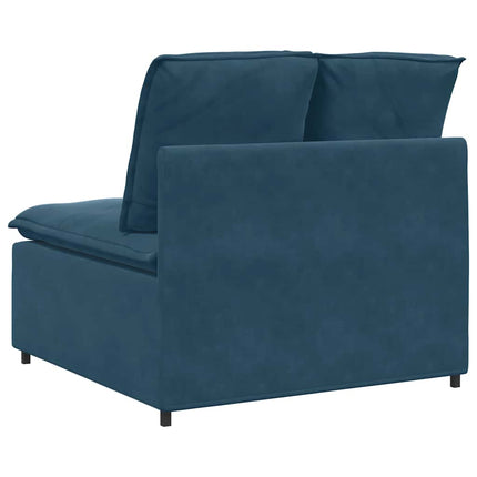 modulopbygget sofacentermodul med hynder 100 cm blå