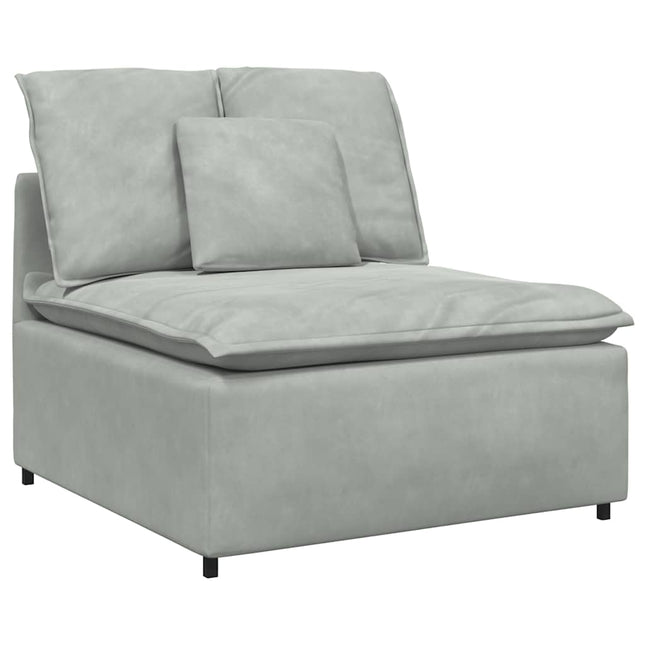 modulopbygget sofacentermodul med hynder 100 cm lysegrå