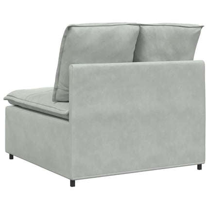 modulopbygget sofacentermodul med hynder 100 cm lysegrå