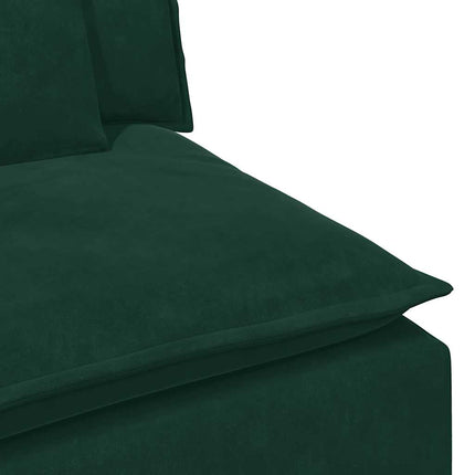 modulopbygget sofacentermodul med hynder 100 cm mørkegrøn