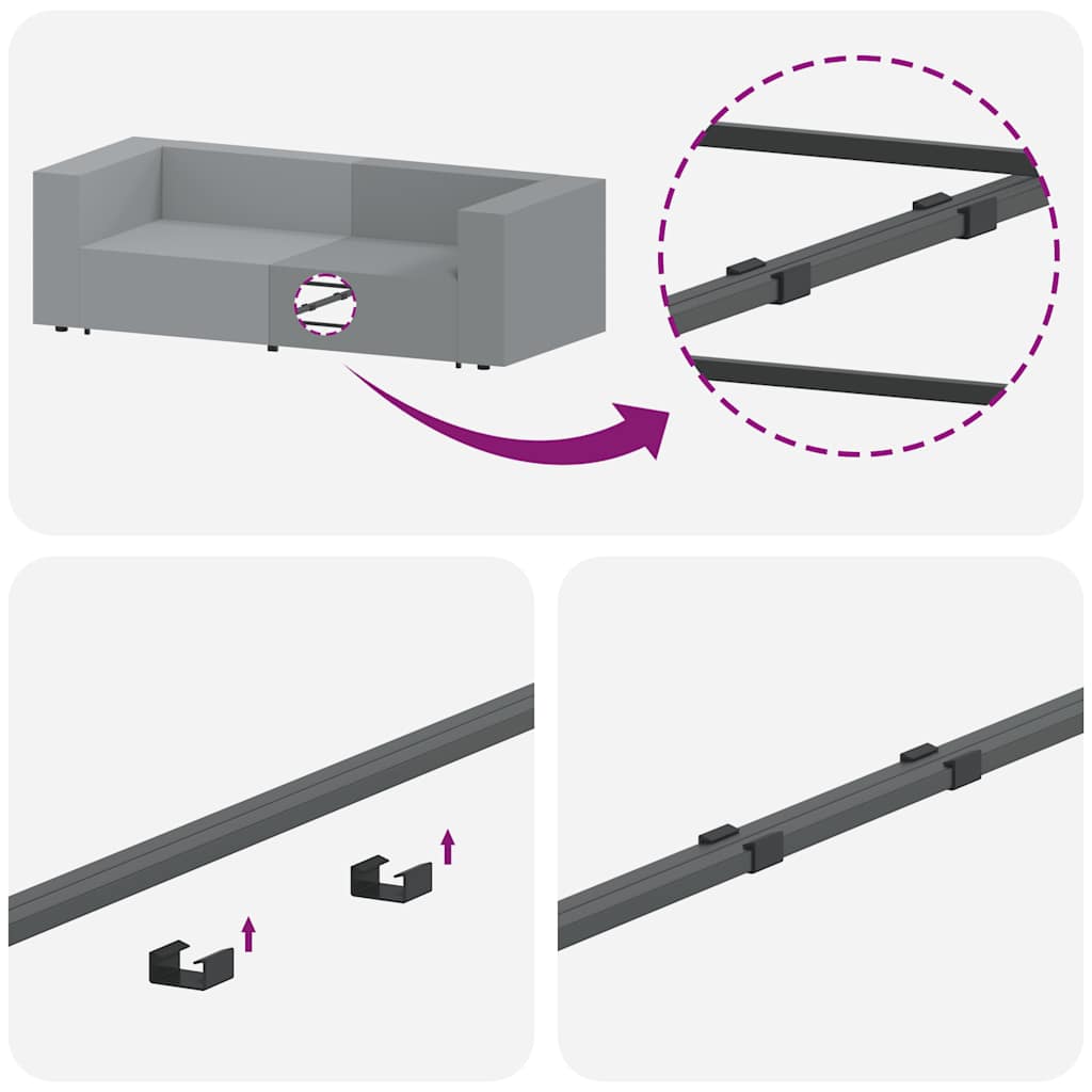 modulopbygget sofacentermodul med hynder 100 cm vinrød