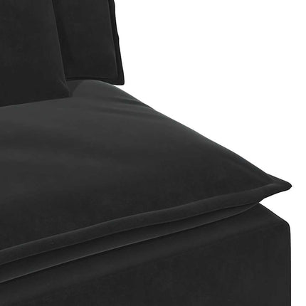 modulopbygget sofacentermodul med hynder 100 cm sort
