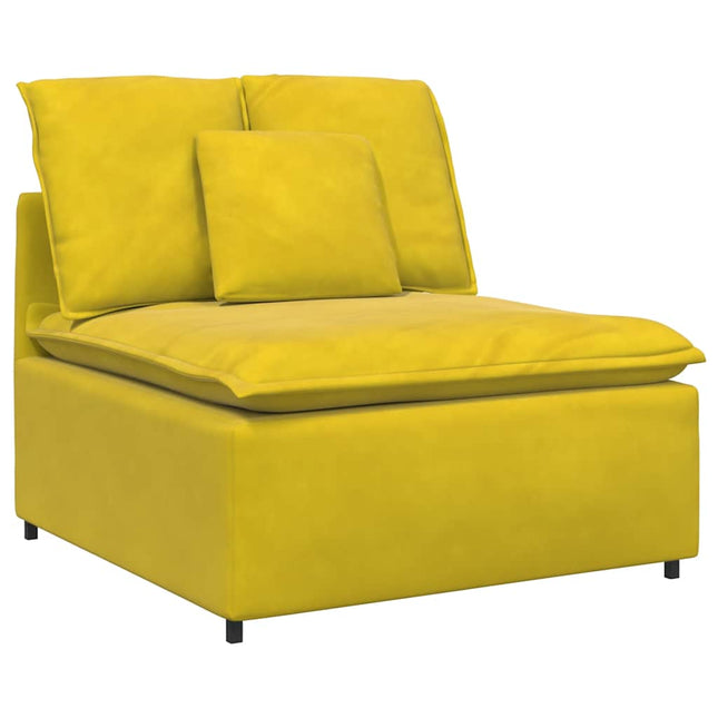 modulopbygget sofacentermodul med hynder 100 cm gul