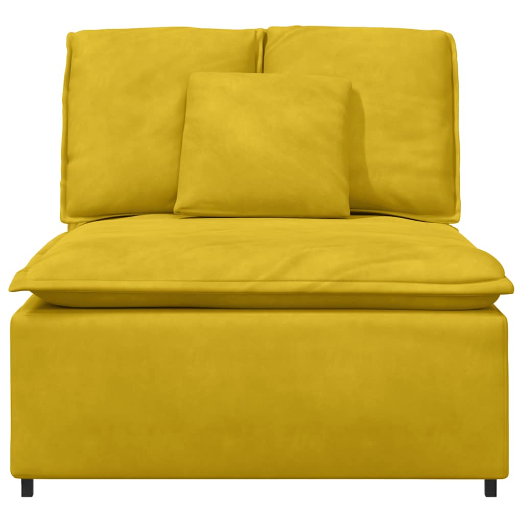 modulopbygget sofacentermodul med hynder 100 cm gul